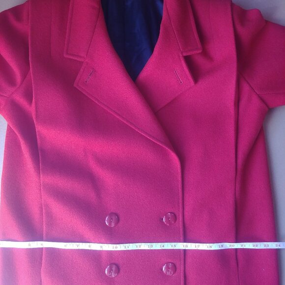 Elegant Red Women's Coat - Picture 8 of 16